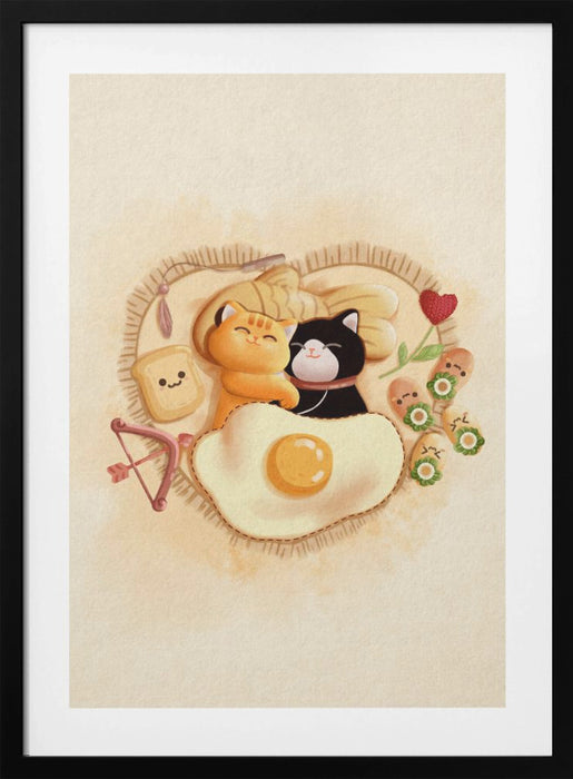 Cats in love Framed Art Modern Wall Decor