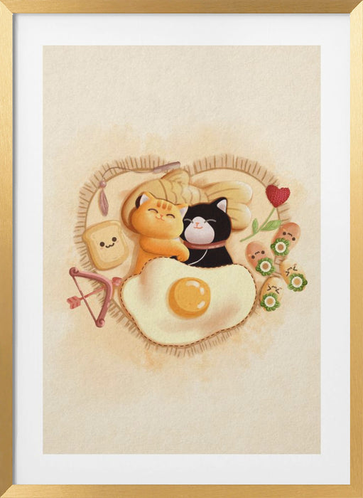 Cats in love Framed Art Modern Wall Decor