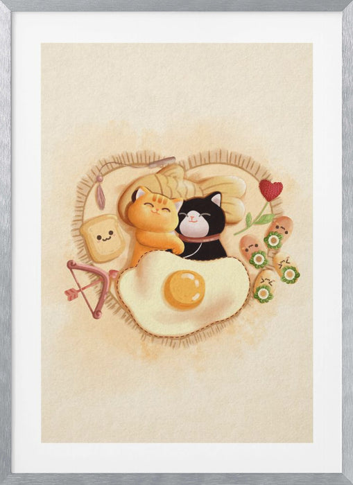 Cats in love Framed Art Modern Wall Decor