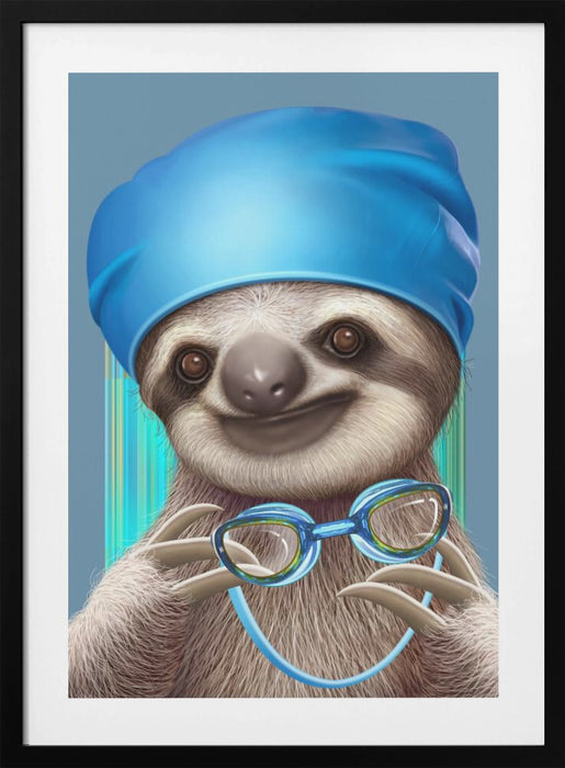 SLOTH WITH GOGGLES Framed Art Wall Decor