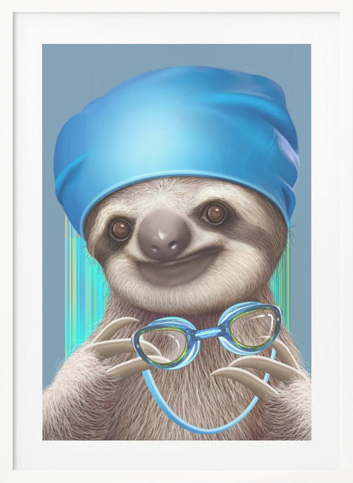 SLOTH WITH GOGGLES Framed Art Wall Decor