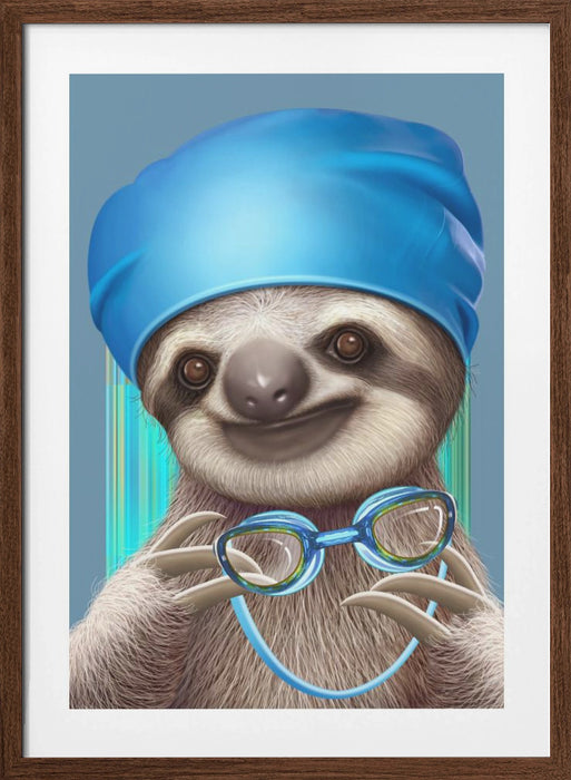 SLOTH WITH GOGGLES Framed Art Wall Decor