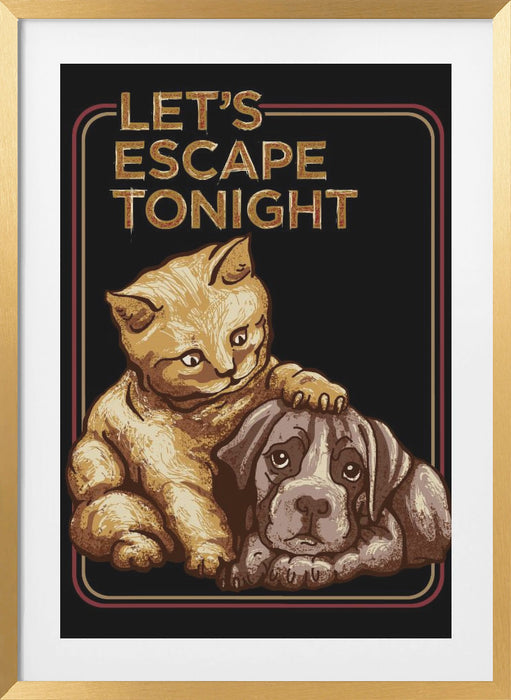 LET'S ESCAPE TONIGHT Framed Art Wall Decor