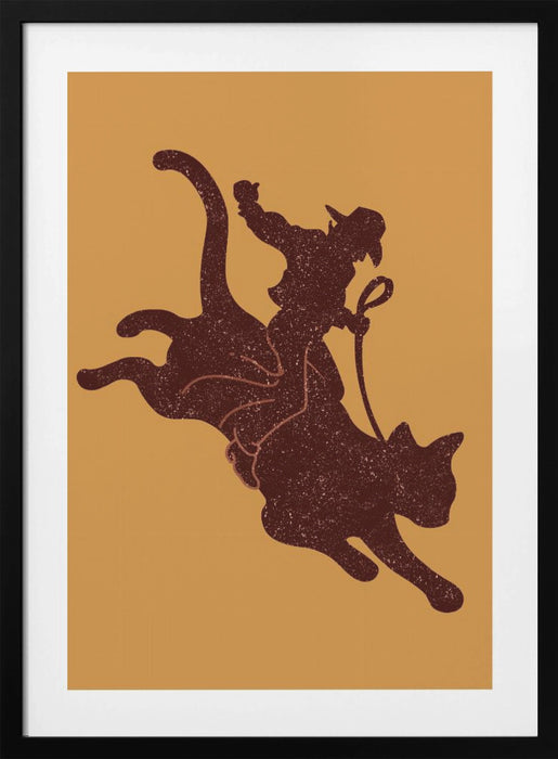 RODEO CAT Framed Art Modern Wall Decor