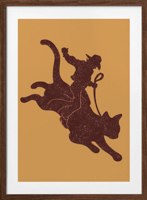 RODEO CAT Framed Art Modern Wall Decor