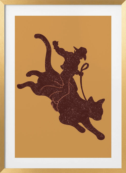 RODEO CAT Framed Art Modern Wall Decor