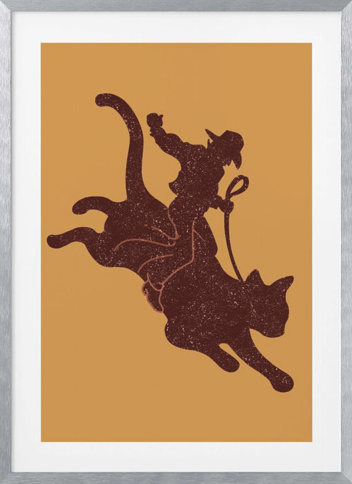 RODEO CAT Framed Art Modern Wall Decor