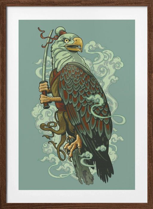 WARRIOR EAGLE Framed Art Wall Decor