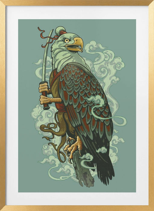 WARRIOR EAGLE Framed Art Wall Decor