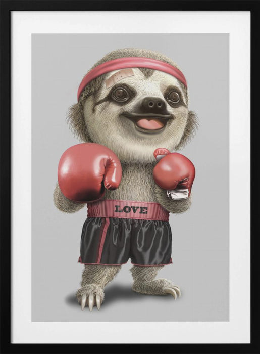 the boxing sloth Framed Art Wall Decor