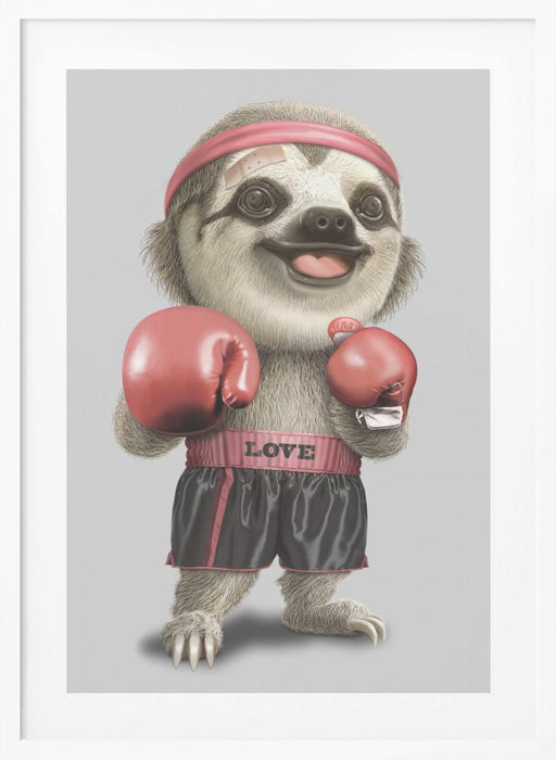 the boxing sloth Framed Art Wall Decor