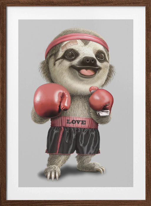 the boxing sloth Framed Art Wall Decor