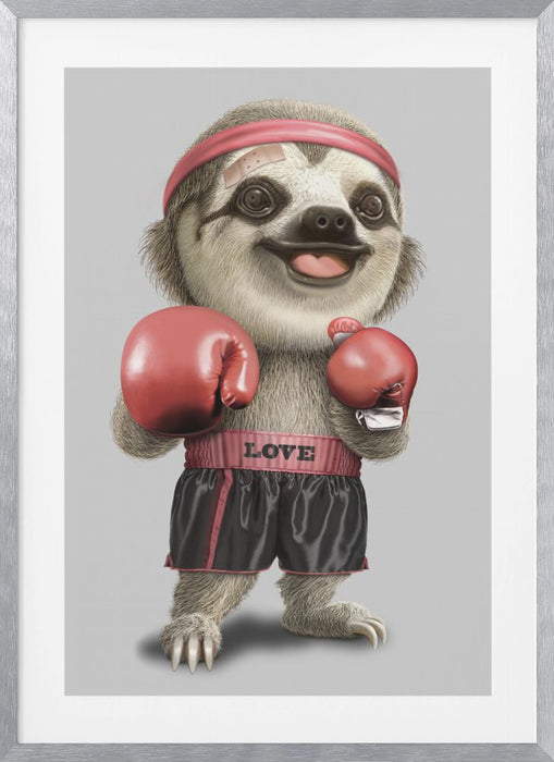 the boxing sloth Framed Art Wall Decor