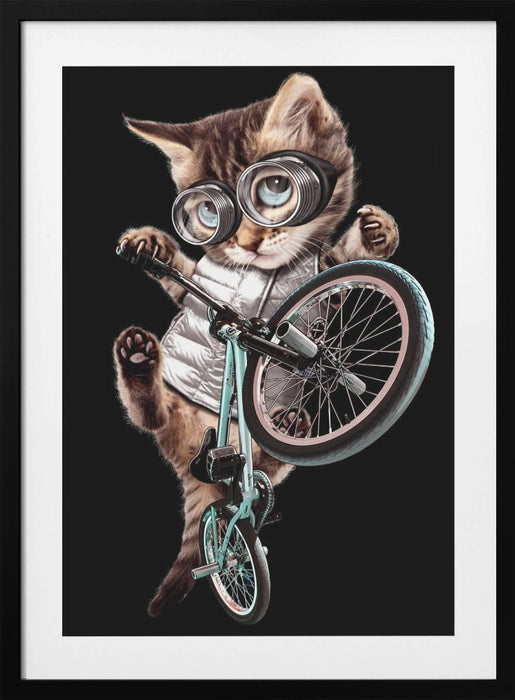 bmx cat Framed Art Wall Decor