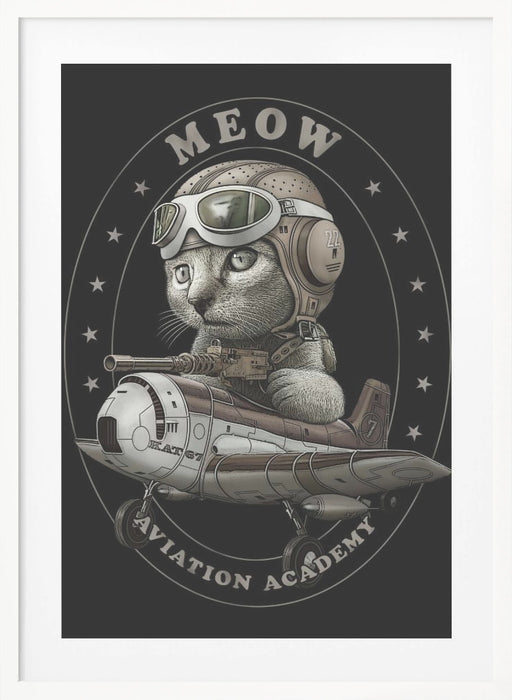 meow academy Framed Art Modern Wall Decor