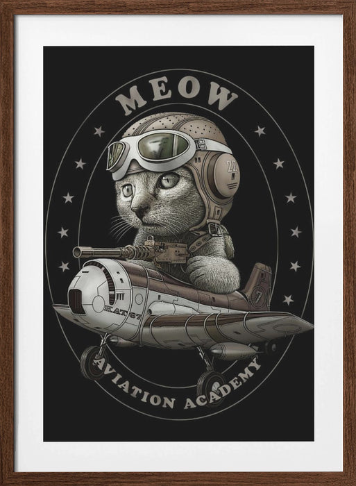 meow academy Framed Art Modern Wall Decor