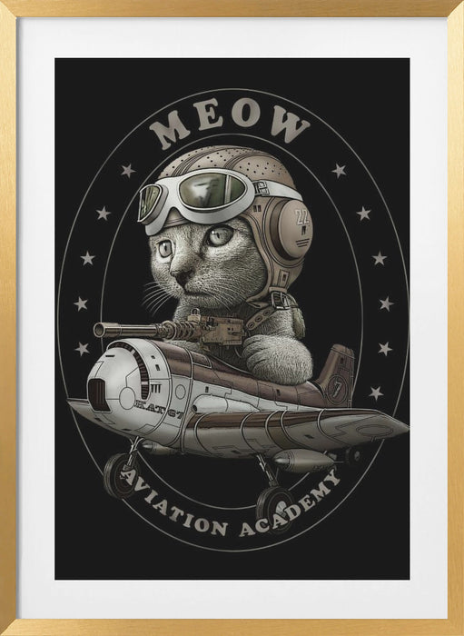 meow academy Framed Art Modern Wall Decor