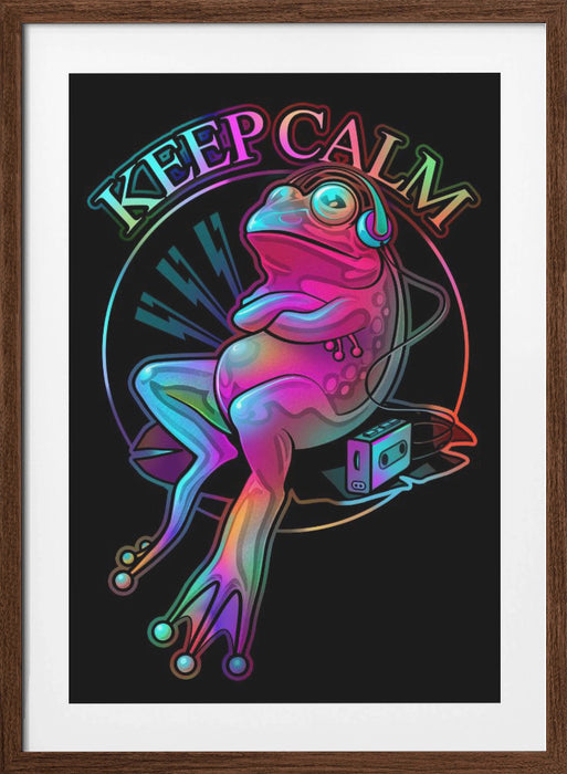 frog loves music Framed Art Modern Wall Decor