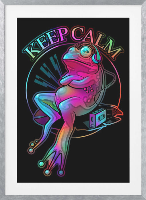 frog loves music Framed Art Modern Wall Decor