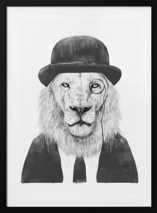 Sir Lion Framed Art Modern Wall Decor