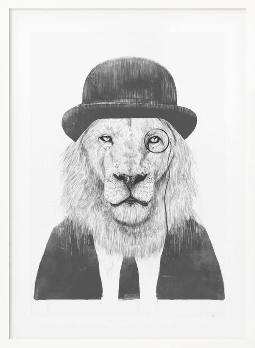 Sir Lion Framed Art Modern Wall Decor