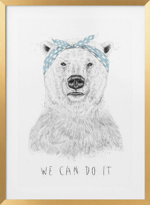 We can do it Framed Art Modern Wall Decor