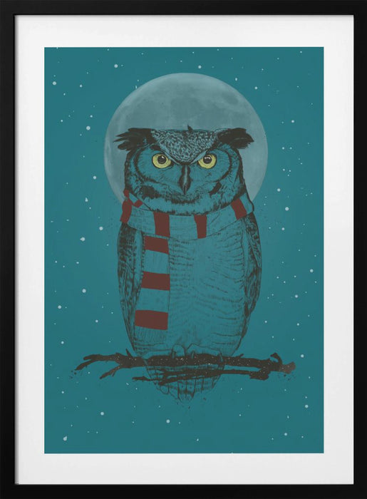 Winter owl Framed Art Modern Wall Decor