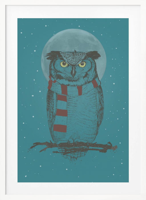 Winter owl Framed Art Modern Wall Decor