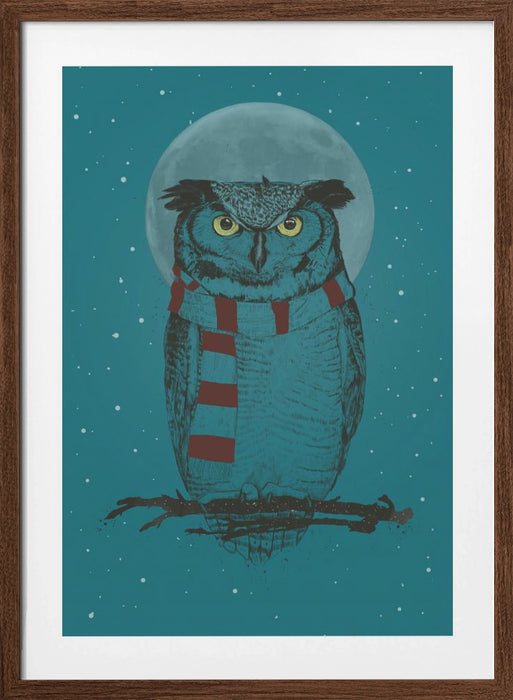 Winter owl Framed Art Modern Wall Decor