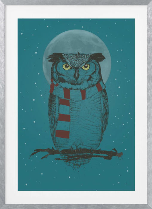 Winter owl Framed Art Modern Wall Decor