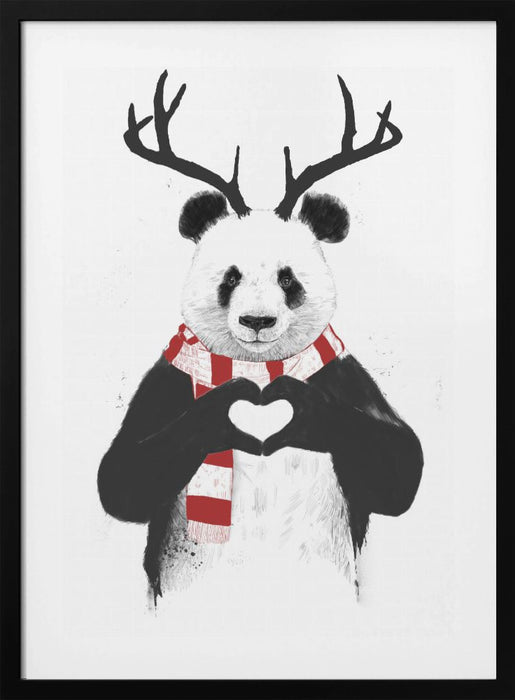 Xmas panda Framed Art Wall Decor