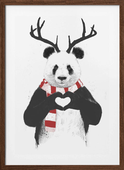 Xmas panda Framed Art Wall Decor