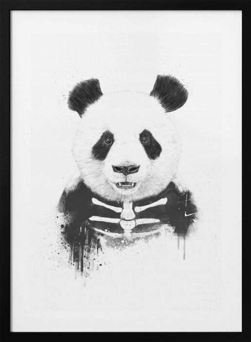 Zombie Panda Framed Art Modern Wall Decor