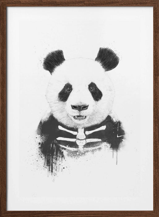 Zombie Panda Framed Art Modern Wall Decor