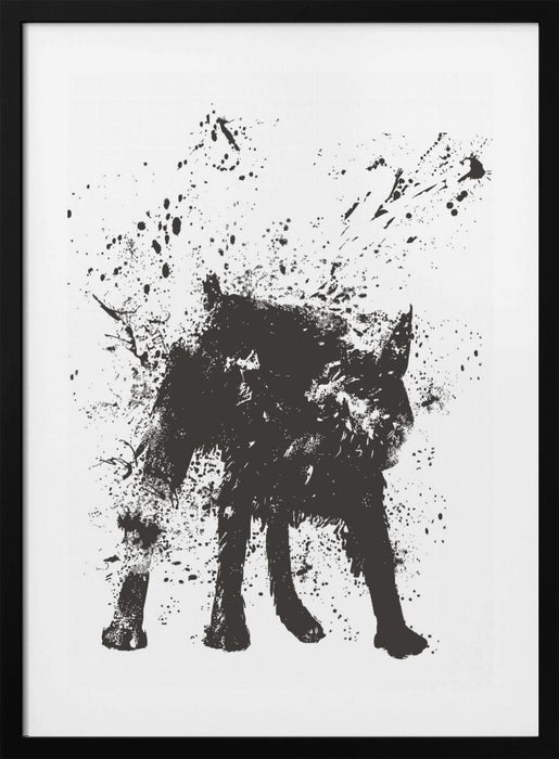 Wet dog Framed Art Modern Wall Decor