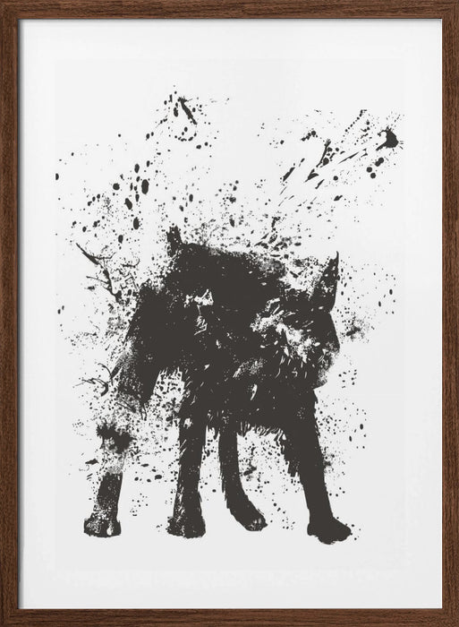 Wet dog Framed Art Modern Wall Decor