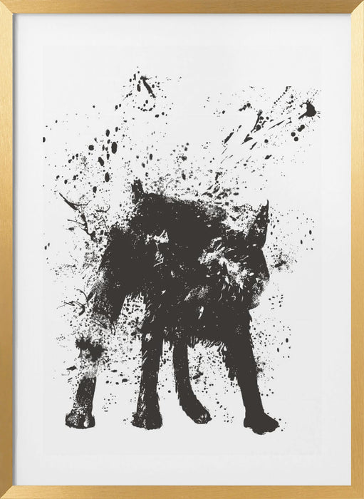 Wet dog Framed Art Modern Wall Decor