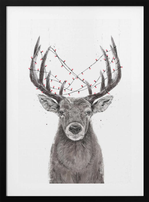 Xmas deer Framed Art Modern Wall Decor