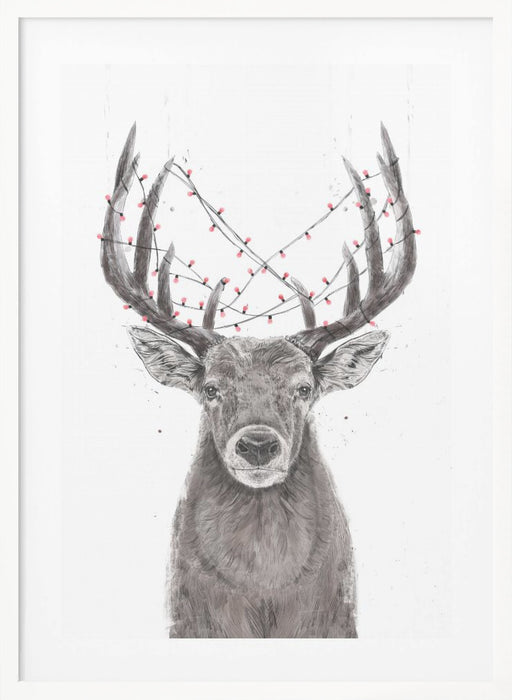 Xmas deer Framed Art Modern Wall Decor