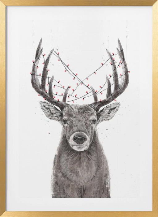 Xmas deer Framed Art Modern Wall Decor