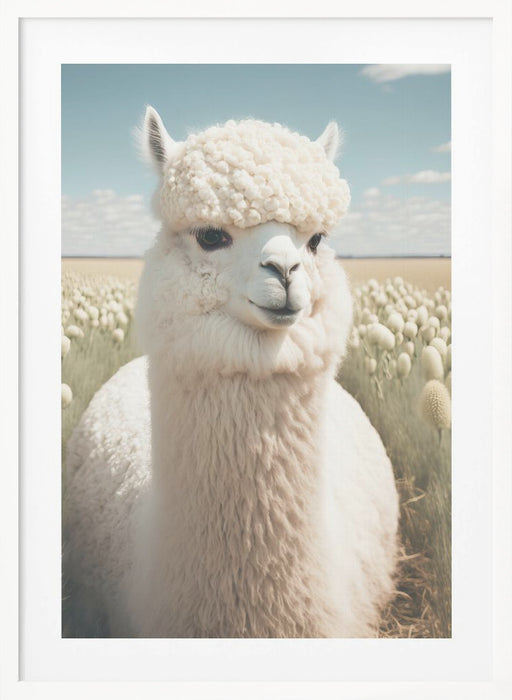 Cute Llama Framed Art Modern Wall Decor