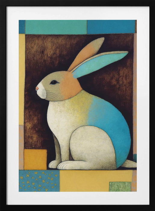 Bunny In The Box Framed Art Modern Wall Decor