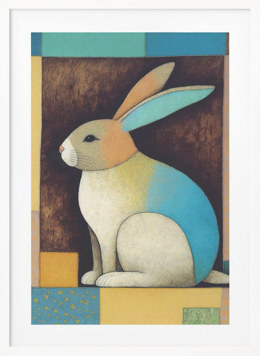 Bunny In The Box Framed Art Modern Wall Decor