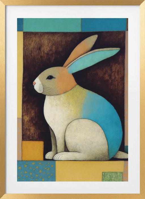 Bunny In The Box Framed Art Modern Wall Decor