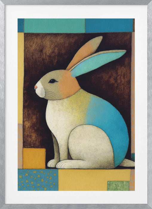 Bunny In The Box Framed Art Modern Wall Decor