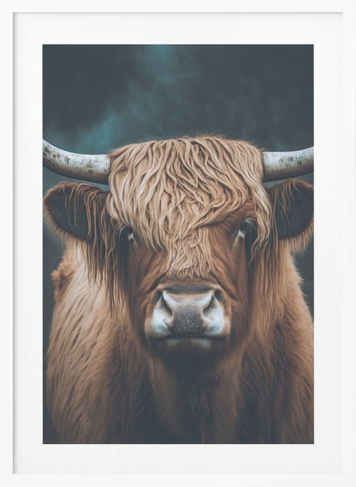 Highland Cow Framed Art Modern Wall Decor