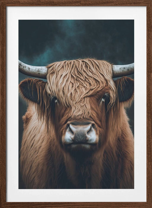 Highland Cow Framed Art Modern Wall Decor