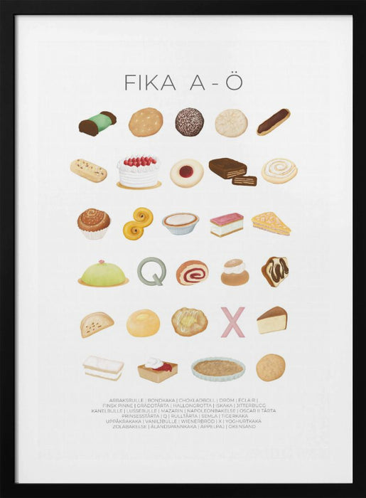 FIKA A-Ö Framed Art Modern Wall Decor