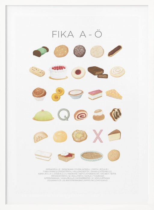 FIKA A-Ö Framed Art Modern Wall Decor