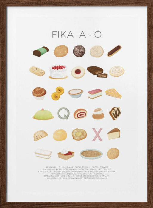 FIKA A-Ö Framed Art Modern Wall Decor